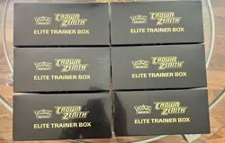 6 Pokemon TCG: Crown Zenith Elite Trainer Boxes - Image 2