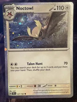 Noctowl Cosmos Holo *SWIRL* on the moon - 127/162 - Temporal Forces Pokemon 2024 - Image 1