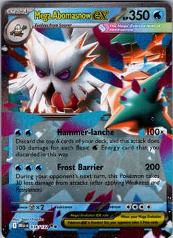 Mega Evolution English Mega Abomasnow ex 036/132 Pokemon NM - Image 1