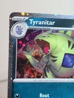 Pokemon TCG: Tyranitar 135/193 - Paldea Evolved Cosmos holo - NICE SWIRL 🌀 - Image 4