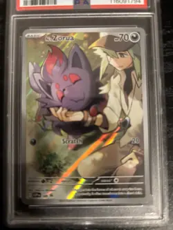 2025 POKEMON JOURNEY TOGETHER ETB N'S ZORUA FULL ART PROMO 189 PSA 10 GEM MINT - Image 4