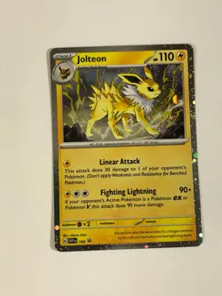 Pokemon TCG Promo SVP 169 Cosmos Holographic Jolteon w Swirl Near Mint - Image 1
