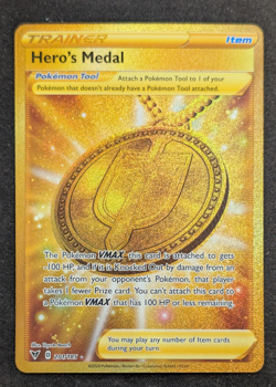 2020 Pokemon Hero's Medal (Secret) 201/185 Swsh04: Vivid Voltage Holo - Image 1
