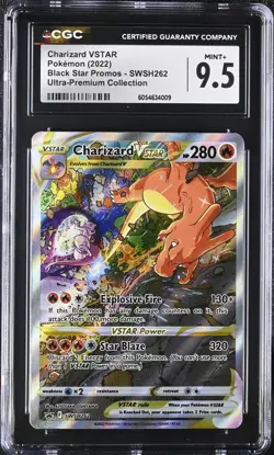 Pokemon TCG Charizard VSTAR SWSH262 CGC 9.5 MINT Black Star UPC Promo - Image 1