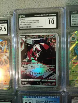 Pokemon Tcg Graded Slabs Lot Cgc 10, 2 9.5's, 3 9's Charizard Tag Team - Image 3