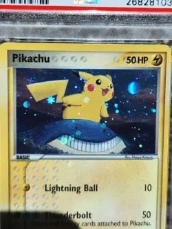 PSA 8 Pikachu 12/17 POP Series 5 Holo Bleed Error + Inverted Back 2007 Pokemon - Image 2