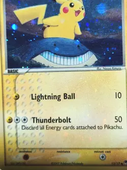 PSA 8 Pikachu 12/17 POP Series 5 Holo Bleed Error + Inverted Back 2007 Pokemon - Image 4
