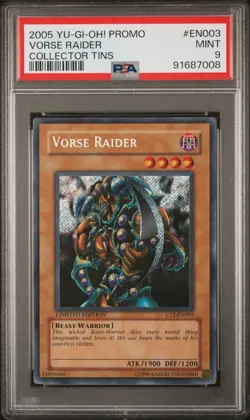 PSA 9 YuGiOh Vorse Raider CT2-EN003 Limited Collector Secret Rare Promo MINT - Image 1
