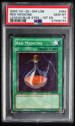 Yugioh RED MEDICINE LOB-054 1st Edition GEM MINT PSA 10 - Image 1