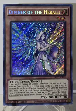 Diviner of The Herald LIOV-EN000 Secret Rare 1st Edition Yugioh TCG NM/M - Image 1