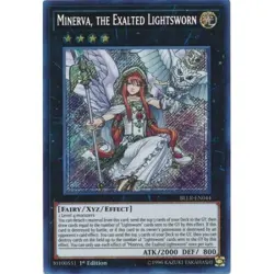 YUGIOH Minerva, the Exalted Lightsworn BLLR-EN044 1st Edition Secret Rare NM - Image 1