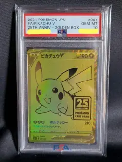 Golden Pikachu V 25th Anniversary PSA 10 Pokemon Card Gem Mint - Image 1