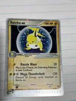 Pokemon TCG Raichu EX Sandstorm Holo Card 98/100 Ultra Rare Lightly Played - Image 1