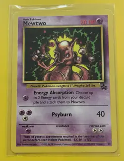 Pokemon TCG Mewtwo Black Star Movie Promo Card 14 WOTC - Image 1