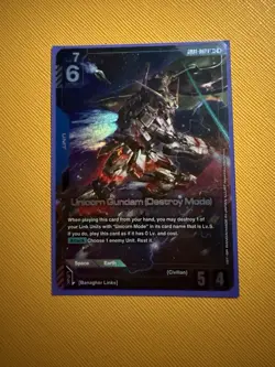 Unicorn Gundam (Destroy Mode) Foil - GD01-002 LR+ NM - TCG Card Game - Image 1