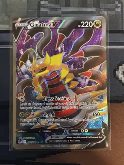Pokemon TCG Giratina v 185/196 Lost Origin 2022 Full Art Holo Rare Card NM - Image 1