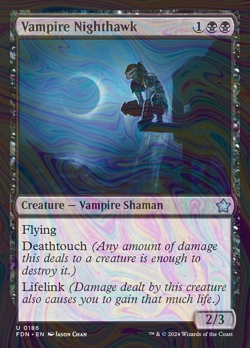 Foil Vampire Nighthawk - Foundations | MTG Card - Image 1