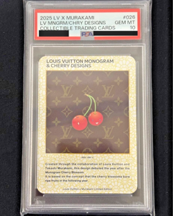 PSA10 Louis Vuitton Takashi Murakami Monogram Cherry Designs Trading Card #026 - Image 1