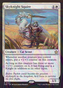 Foil Skyknight Squire - Foundations | MTG Card - Image 1