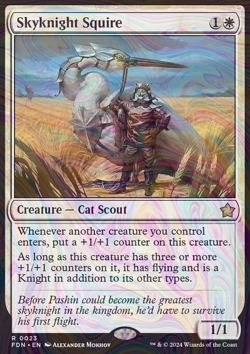 Foil Skyknight Squire - Foundations | MTG Card - Image 3