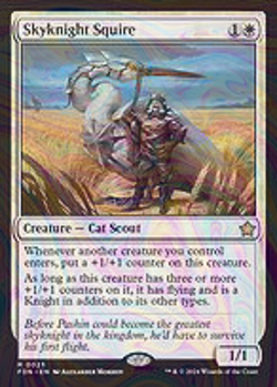 Foil Skyknight Squire - Foundations | MTG Card - Image 4