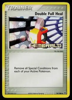Pokemon Card - Double Full Heal Emerald 76/106 Reverse Holo Stamped - Image 1