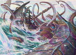 Foil Grappling Kraken - Foundations | MTG Card - Image 2