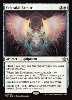 Celestial Armor - Foundations | MTG Card - Image 1