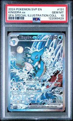 2024 POKEMON SVP EN-SV BLACK STAR PROMO #131 KINGDRA EX PSA 10 - Image 1