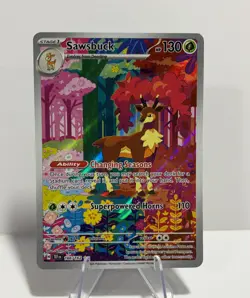 Pokemon - Sawsbuck - 166/162 - Temporal Forces - Illustration Rare - NM - Image 1