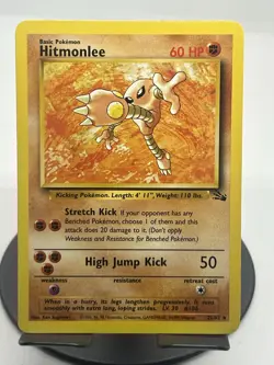 Pokemon TCG Hitmonlee 22/62 Fossil Regular Rare LP - Image 1