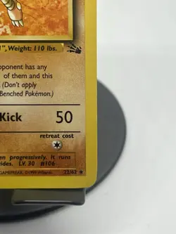 Pokemon TCG Hitmonlee 22/62 Fossil Regular Rare LP - Image 4