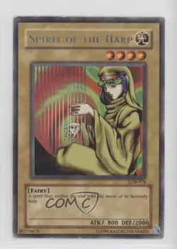 Spirit of the Harp (R) YuGiOh Legend Blue Eyes White Dragon #LOB-078 2002 READ - Image 1