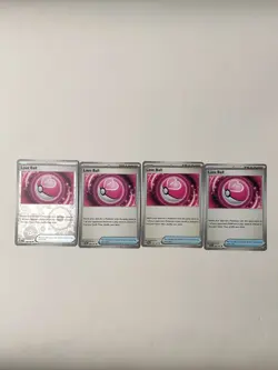Love Ball 1x Reverse Holo 156/167 4x Pokemon Card Twilight Masquerade Playset - Image 1