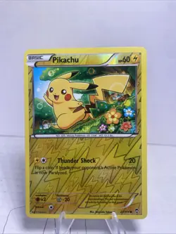 Pikachu 27/111 Common XY Furious Fists Reverse Holo Pokemon Card LP - Image 1