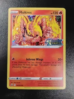 Moltres - SWSH185 - SWSH: Sword & Shield Promo Cards (SWSD) Stamped Prerelease - Image 1