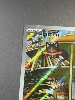 Pokemon TCG Litten Temporal Forces Illustration Card 167/162 Near Mint Condition - Image 5