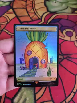 Command Tower (7012) (Rainbow Foil) Secret Lair Drop Spongebob MTG MINT - Image 1