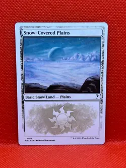 MTG Snow-Covered Plains(White Border) Mystery Booster 2 Regular - Image 1