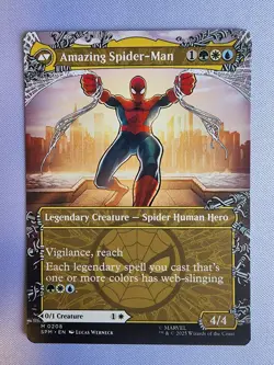 MTG Spider-man Peter Parker Amazing Spider-man Mythic Showcase 208 NM - IN HAND - Image 2