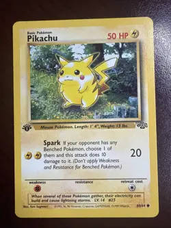 1999 Pokemon PIKACHU Jungle Set 1ST EDITION Common NON HOLO Card 60/64 LP - Image 1