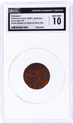 2023 Pokemon Coins Generation IX Japanese Charizard CGC 10 - Image 1