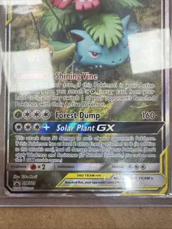 Pokemon TCG Venusaur and Snivy GX SM229 Full Art Tag Team Black Star Promo LP+ - Image 2
