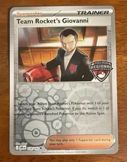 Team Rocket’s Giovanni 174/182 Pokemon TCG Regional Championship Promo - Image 1
