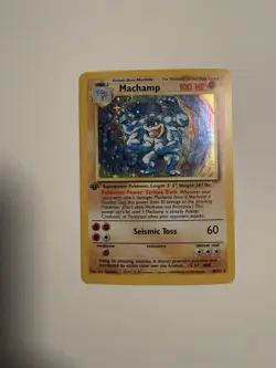 1999 Pokemon Machamp Holo 8/102 1st Edition Base Set WOTC - Image 1