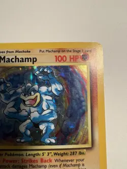 1999 Pokemon Machamp Holo 8/102 1st Edition Base Set WOTC - Image 4