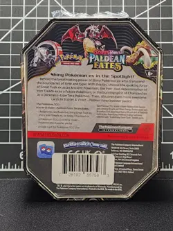 Pokemon TCG Scarlet & Violet Paldean Fates Shiny Charizard ex Tin New Sealed - Image 2