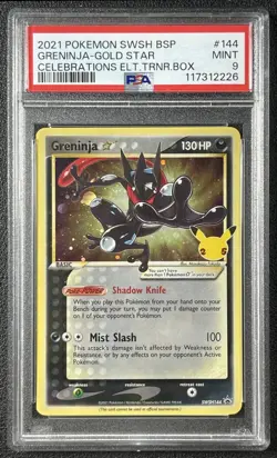 GRENINJA PSA 9 2021 POKEMON SWORD SHIELD BLACK STAR PROMOS #SWSH144 GOLD STAR 26 - Image 1