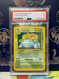 Pokemon 1999 Venusaur Base Set Holo Rare #15 PSA 5 - Image 1
