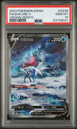 PSA 10 Suicune V Full Art #GG38 Pokemon Crown Zenith Galarian Gallery NEW CERT - Image 3